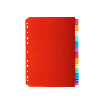 Exacompta - Intercalaire personnalisable 12 positions - A4 - polypropylène coloré