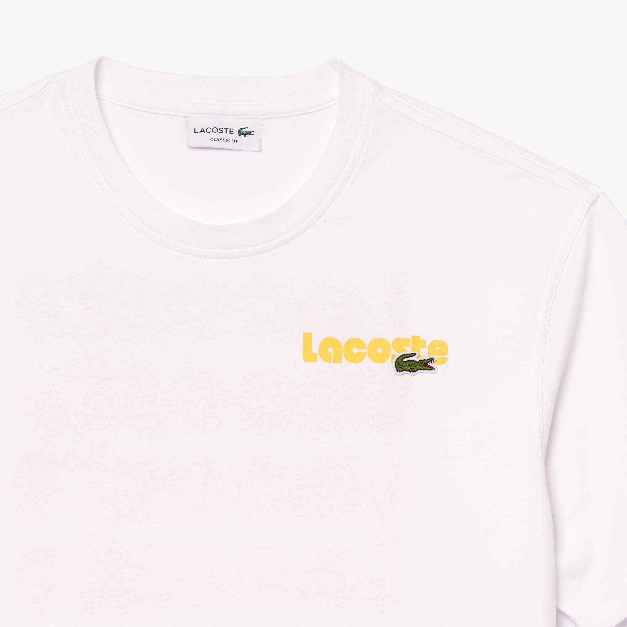T-Shirt mit LACOSTE-Aufdruck und verwaschenem Effekt T-Shirts - Weiss - Lacoste - Herren