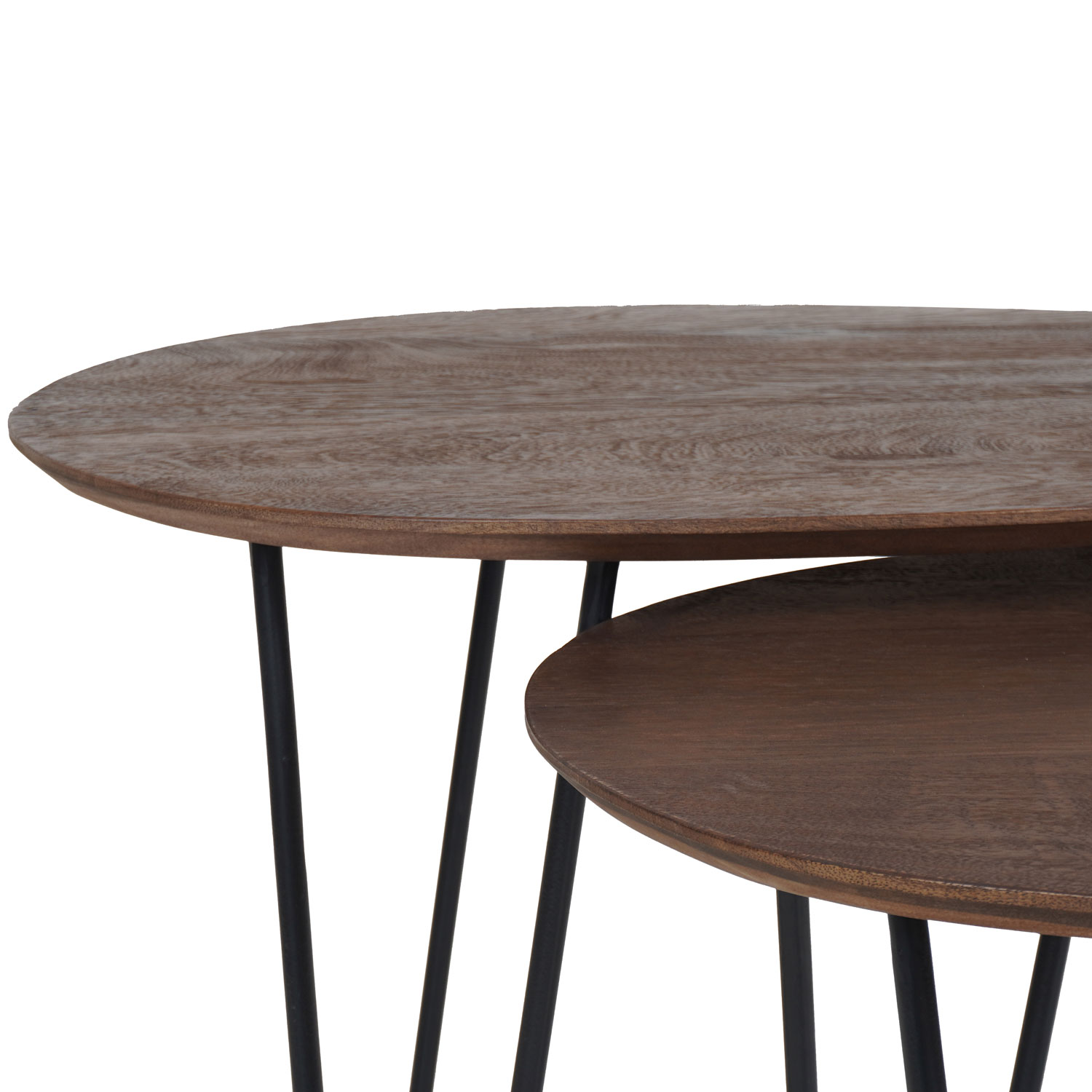 Salontafel Fabio Espresso Mangohout – Set van 2