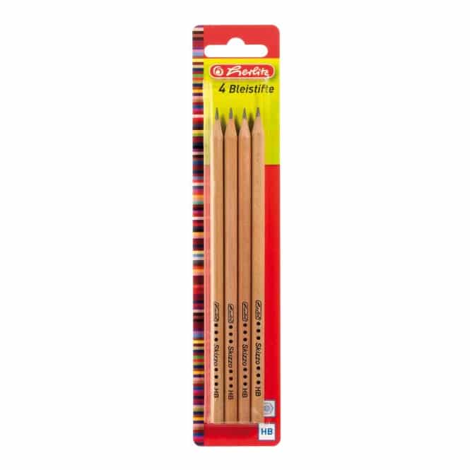 Herlitz Bleistifte Skizzo natur HB 4 Stück FSC