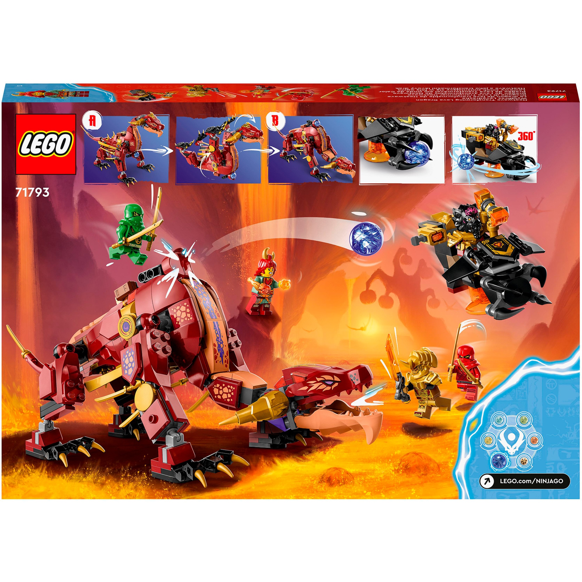 LEGO Konstruktionsspielzeug Ninjago Wyldfires Lavadrache