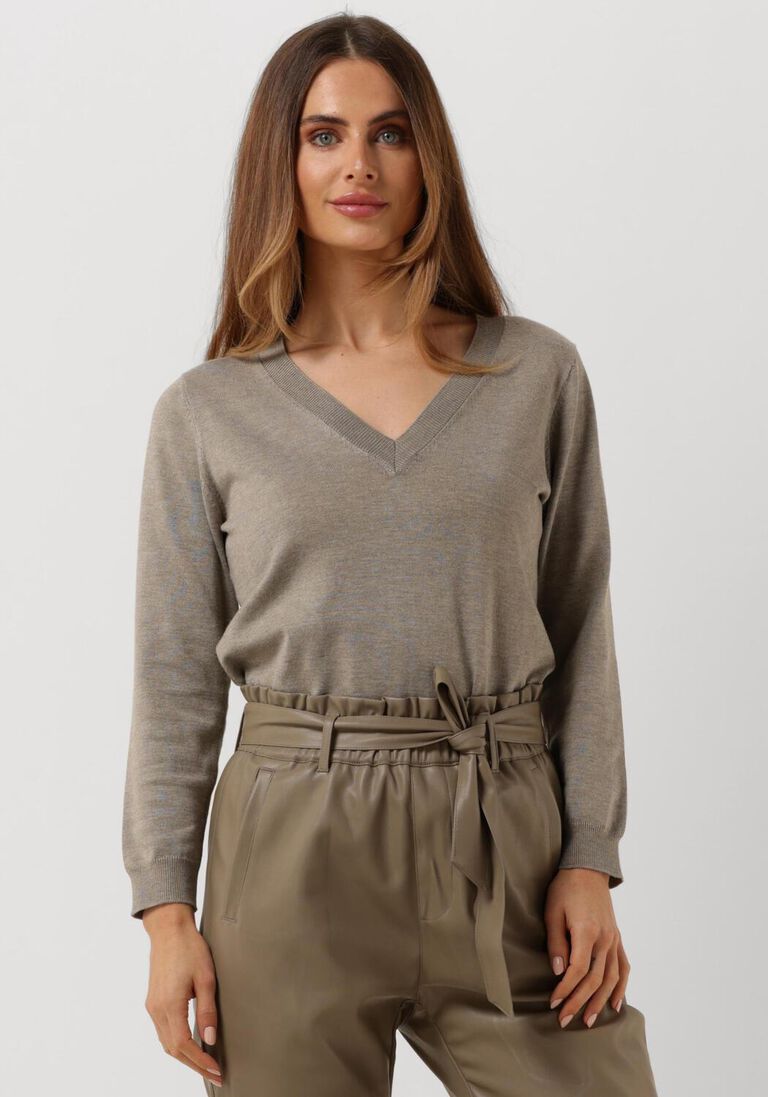 MINUS beige minus trui milla 3/4 sleeve knit pullover