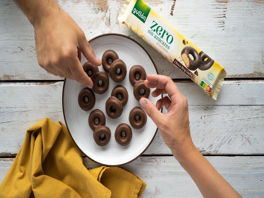 BOLACHAS AROS GULLON CHOCOLATE DE LEITE SEM AÇÚCAR 150G