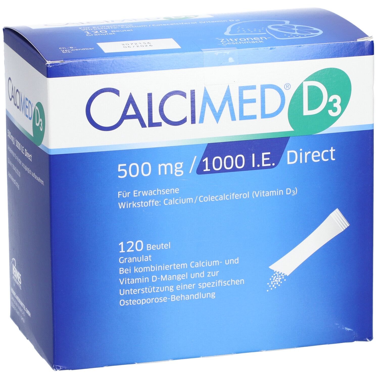 CALCIMED® D3 500mg / 1000 I.E. Direct