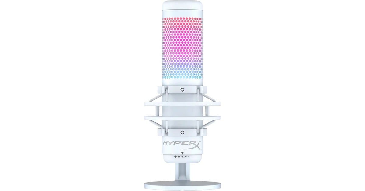 HyperXQuadCast S microfoon  (Wit, RGB led)