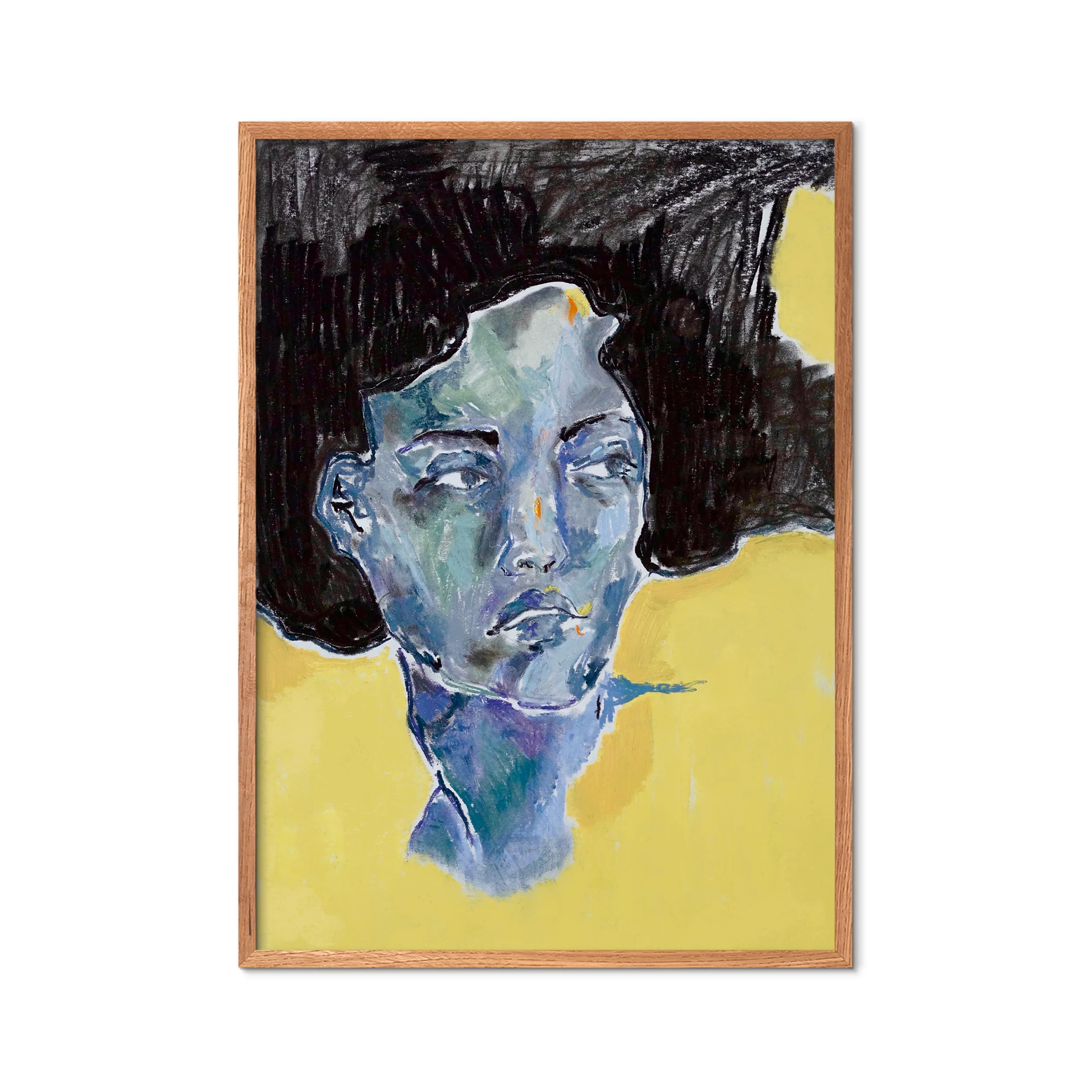 Poster & Frame  Fiona Alberte Portrait In Yellow plakat