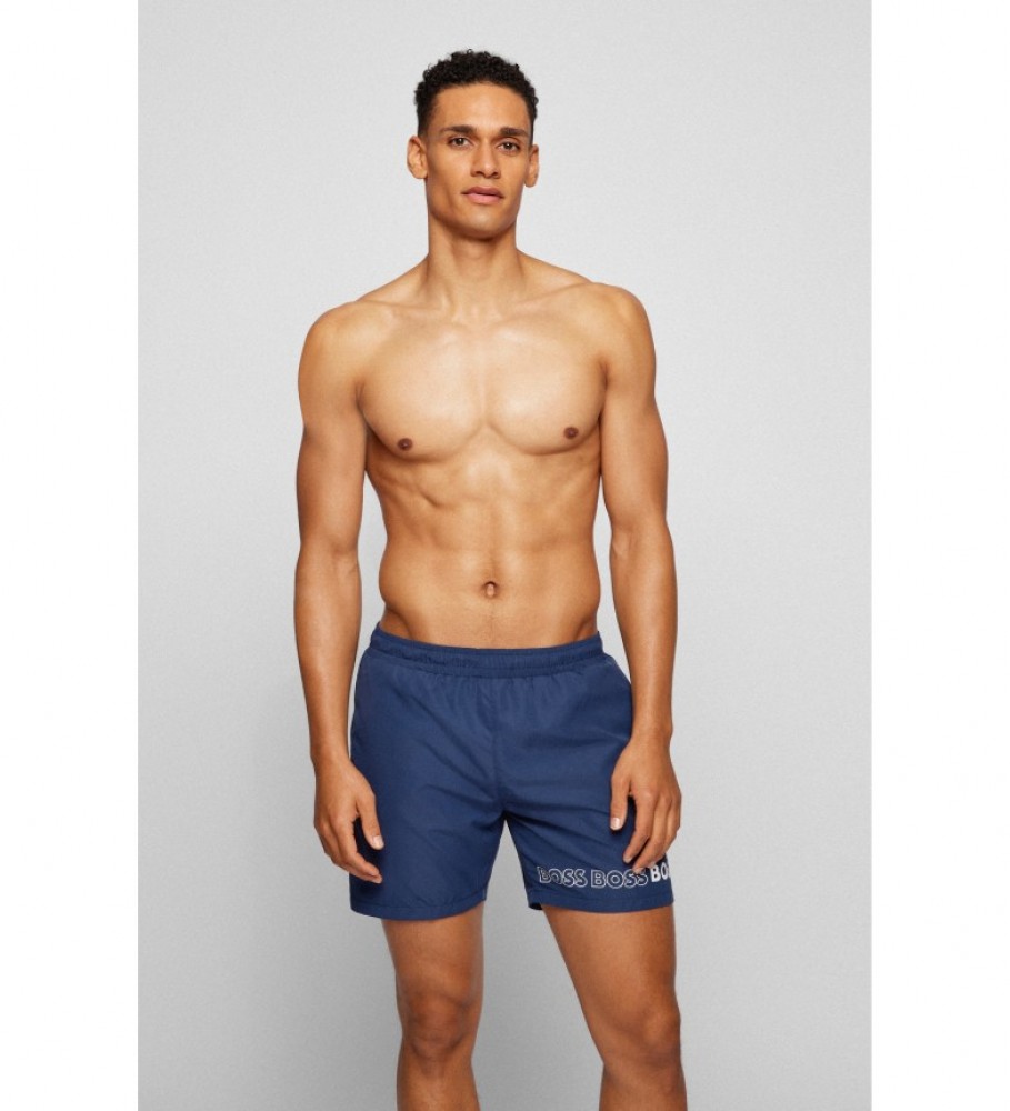 Logotipo BOSS Swimsuit Azul Marinho