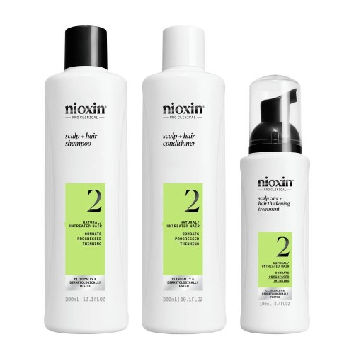 Nioxin Sistema 2 para Cabelo Natural com Perda de Densidade Avançada Pack XXL