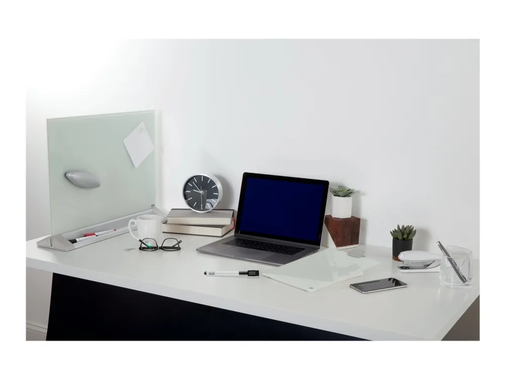 Nobo magnetisk skrivebords whiteboard med glasoverflade 585x447 mm Brilliant hvid