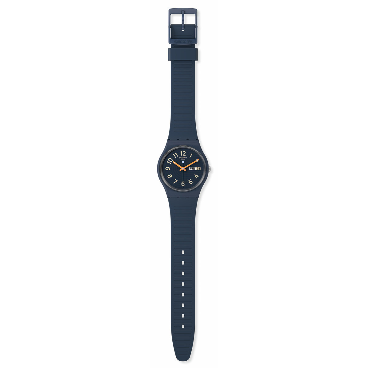 Montre SWATCH Gent biosourced Trendy lines at night homme bracelet silicone bleu