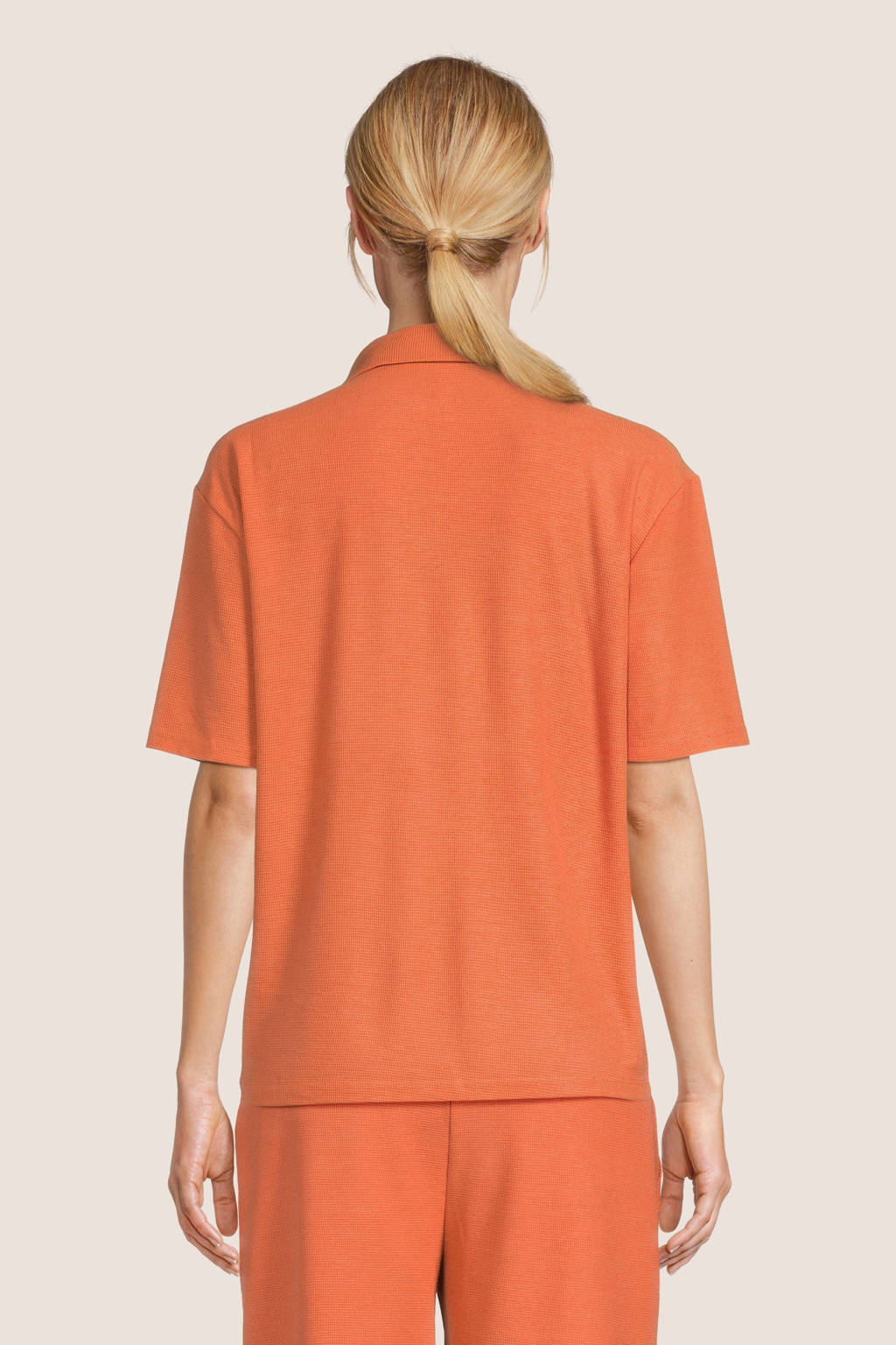 LOVE2WAIT zwangerschaps- en voedingsblouse Siena oranje