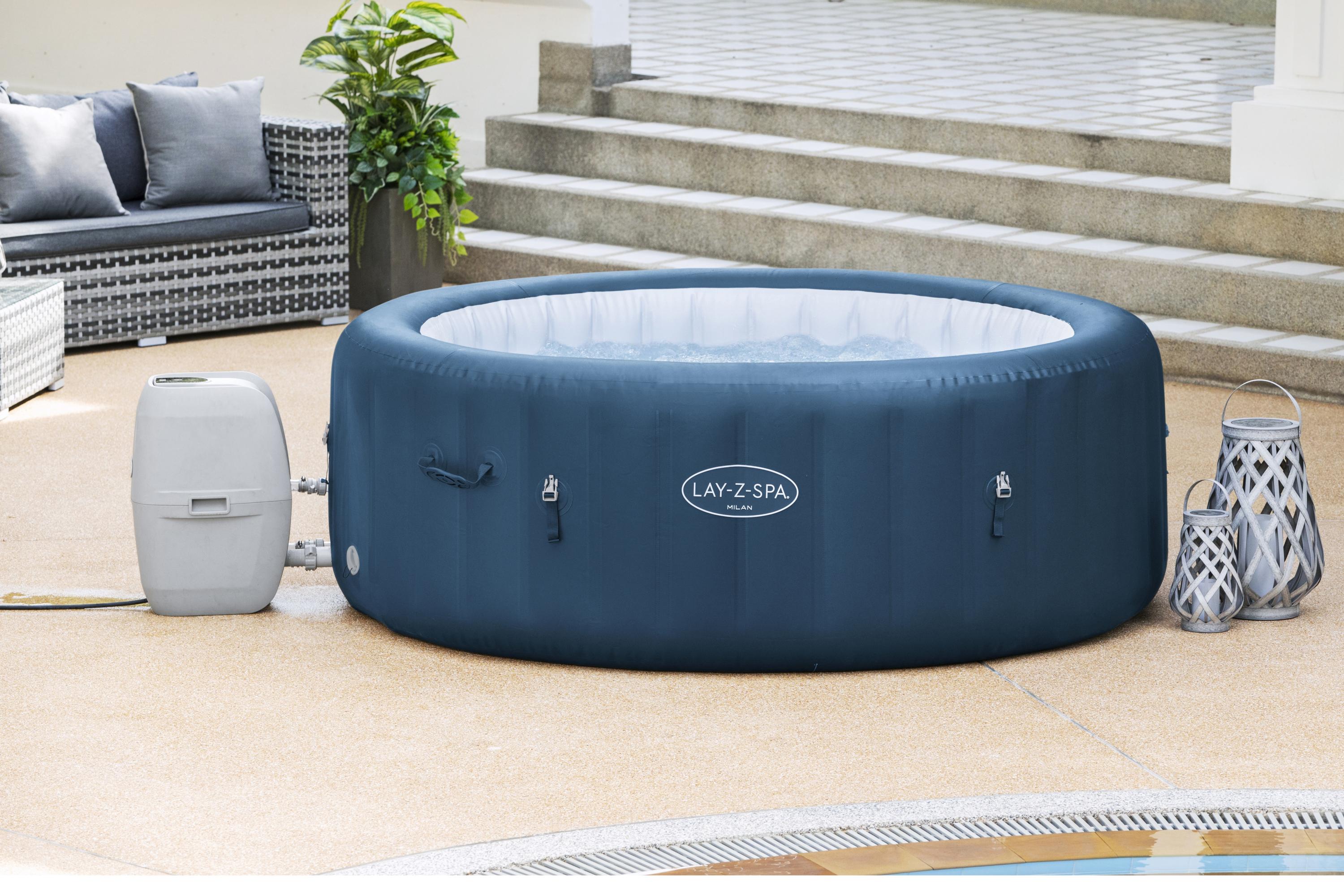 Bestway® LAY-Z-SPA® WLAN-Whirlpool Milan AirJet Plus™ Ø 196 x 71 cm, rund