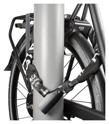 ANTIVOL VELO CHAINE A CLE AXA ABSOLUTE DIAM 8mm L0.90M NOIR - NIVEAU PROTECTION ELEVE POUR VELO ELECTRIQUE
