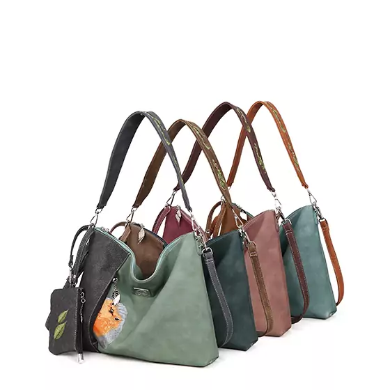 Hi-Di-Hi Buzz Hand/ Shoulderbag Dark Blue/ Brown