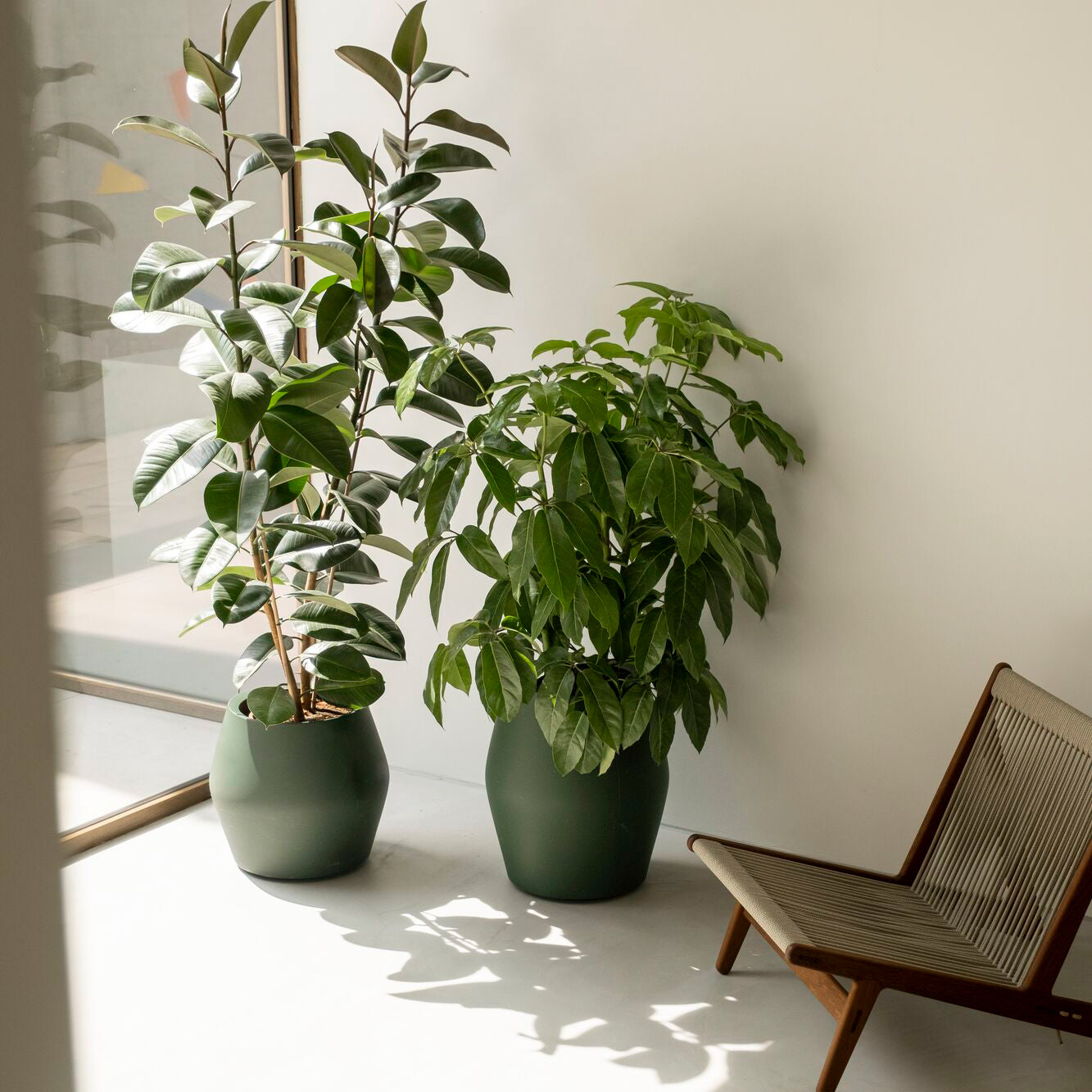 Elho June Split Low 46 - Groen - Ã 46 x H 42 cm - Binnen en Buiten - 100% gerecycled kunststof