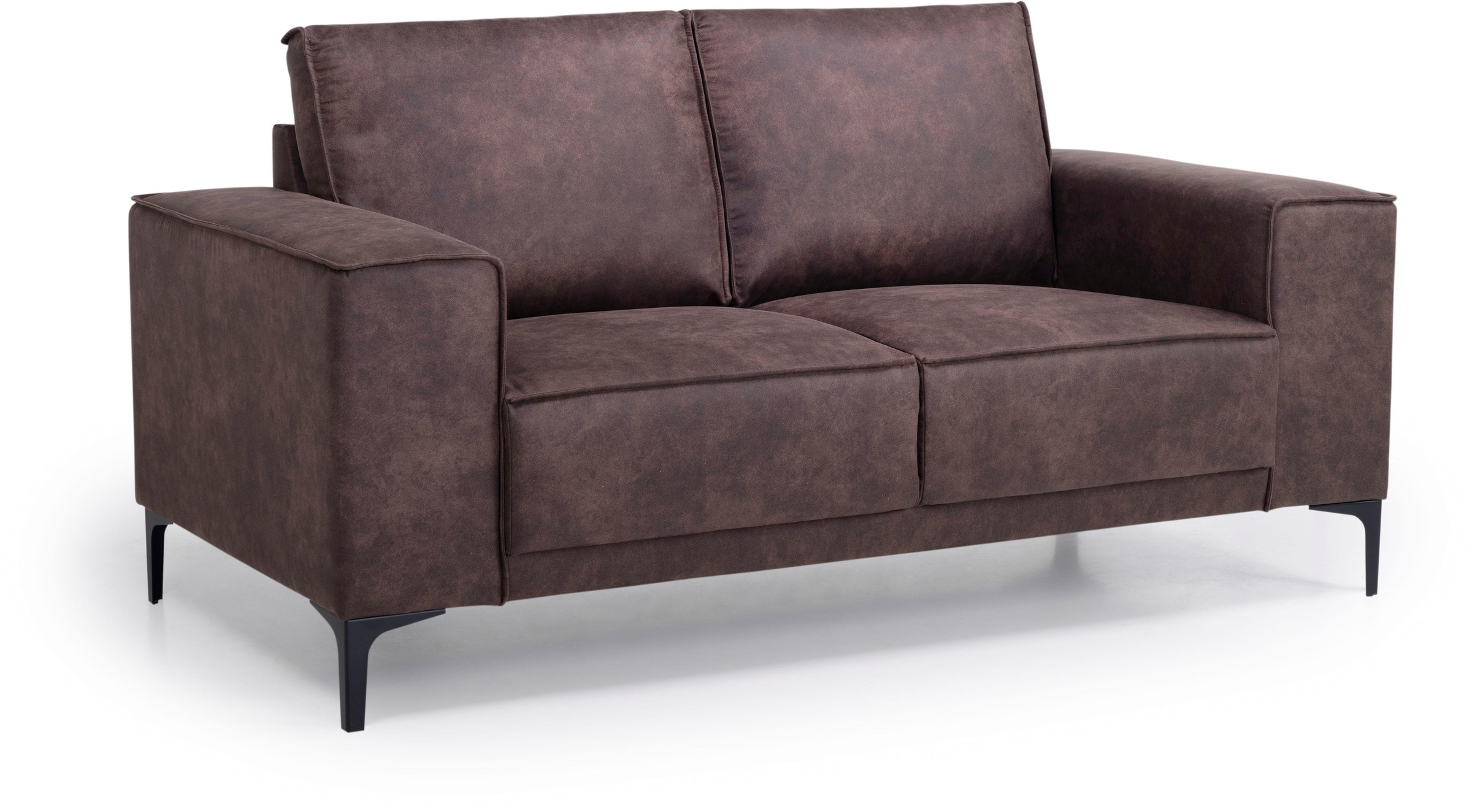 GOODproduct 2-Sitzer »Kompaktsofa Oland, Struktur, Flachgewebe, Luxus-Microfaser, Boucle« 164 cm, Wellenunterfederung, Skandi-Design, Metallfüsse