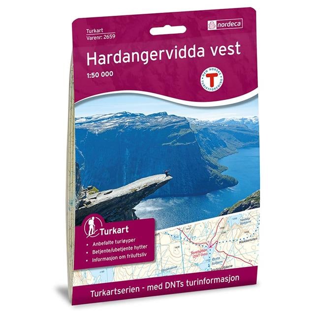 Turkart, Hardangervidda Vest<br>Målestokk 1:50 000