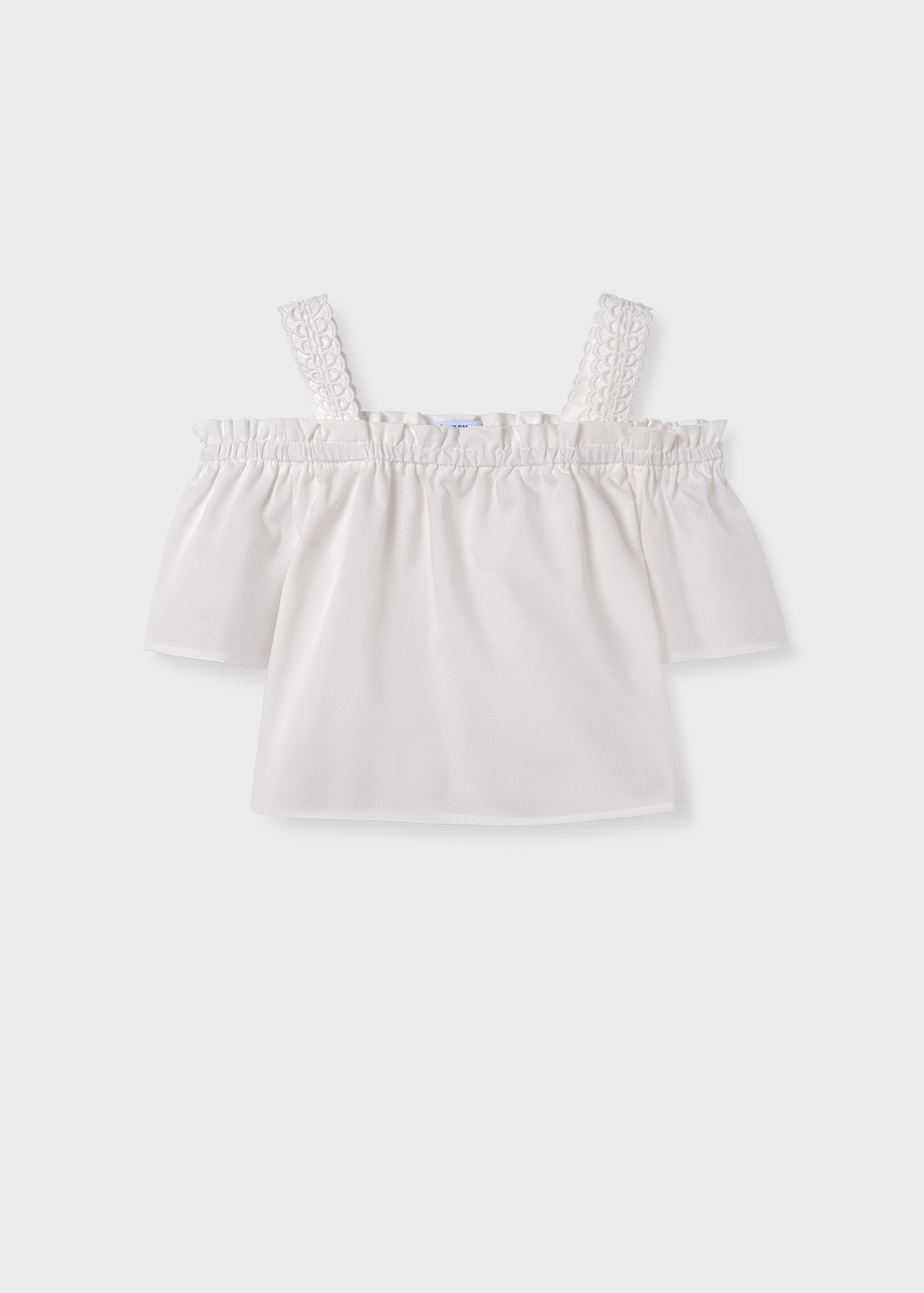 Blusa de popeline com estampa de flamingo para meninas