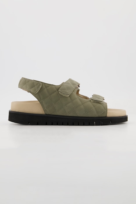 Leder-Sandalen, Trekking-Optik, Klettriegel, Weite H