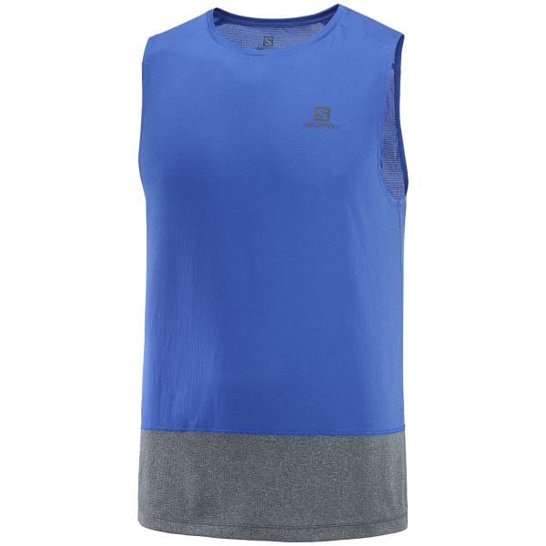 Débardeur trail SALOMON T SHIRT CROSS RUN TANK M NAUTICAL BLUE B