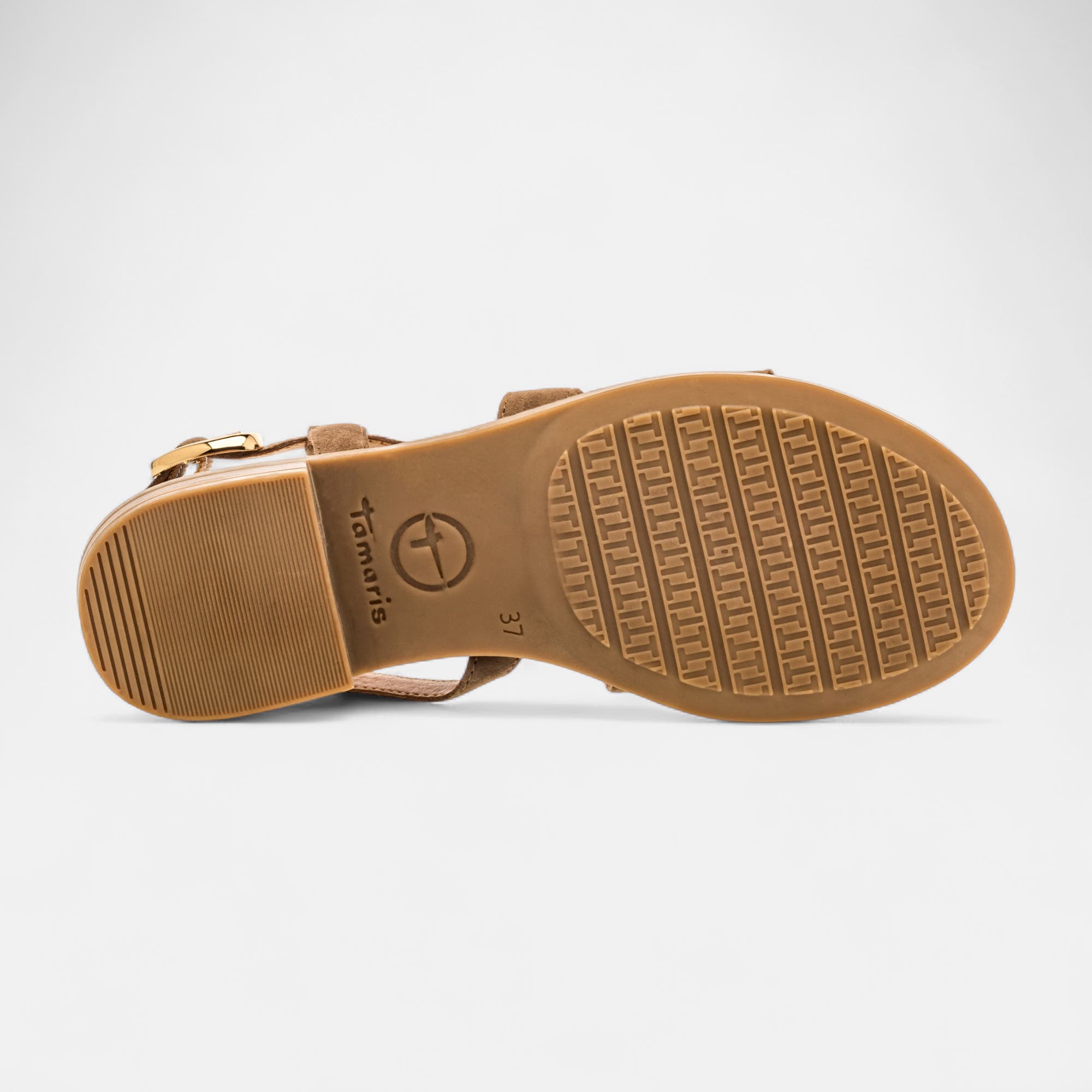 Nu-pieds Femme en cuir taupe