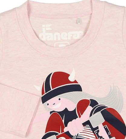 Danefæ Pullover - Naya - Rosameliert m. Skater Freja