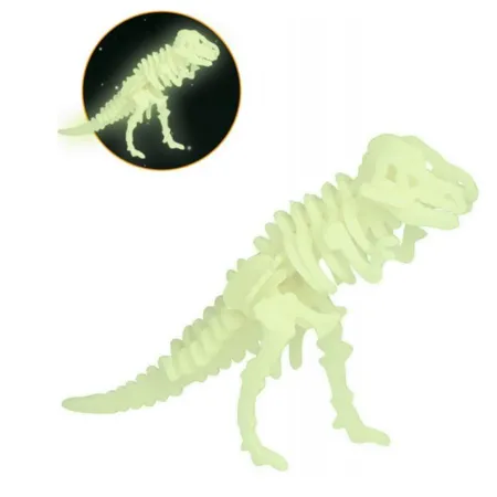 Die Spiegelburg Nachtleuchtendes 3D Puzzle T-Rex World, 1 Stück, 2-fach sortiert