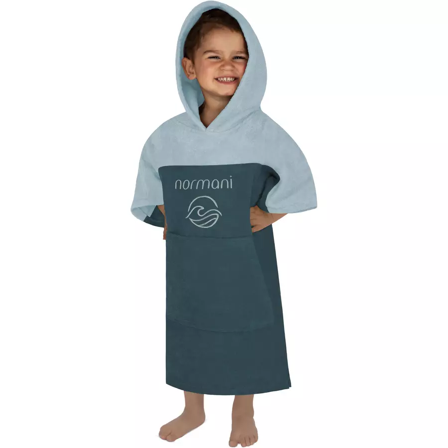 normani Kinder Badeponcho 2-5 Jahre Puwai Petrol