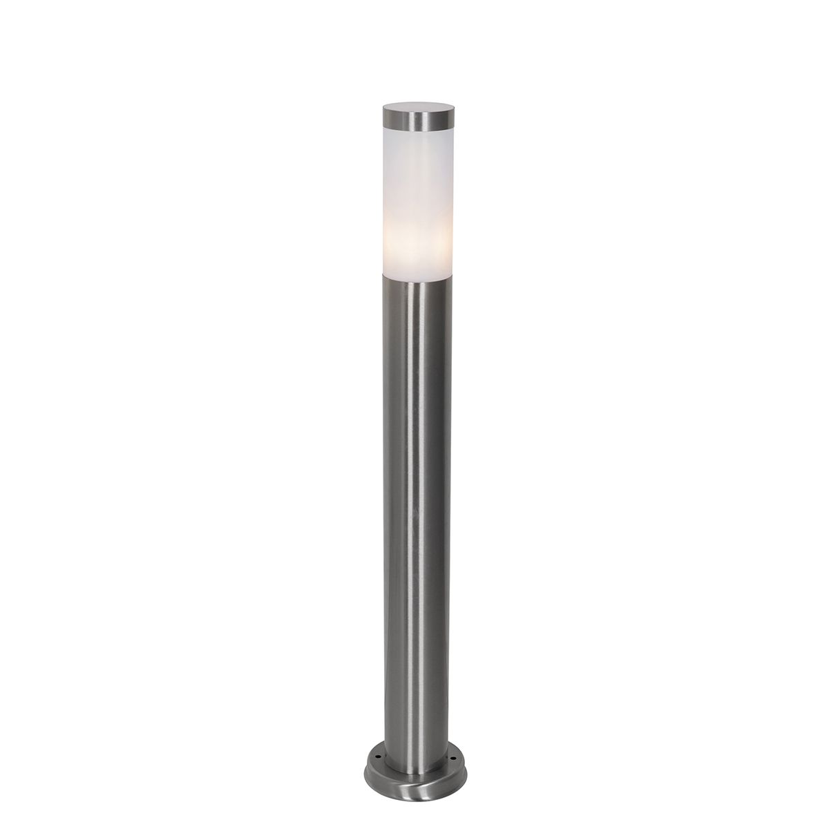 Buitenlamp staal met opaal glas met grondpin en kabelmof 80cm IP44 - Rox