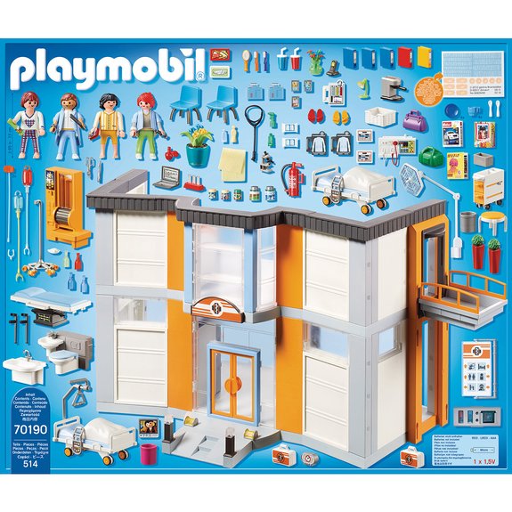Hôpital aménagé Playmobil City Life 70190
