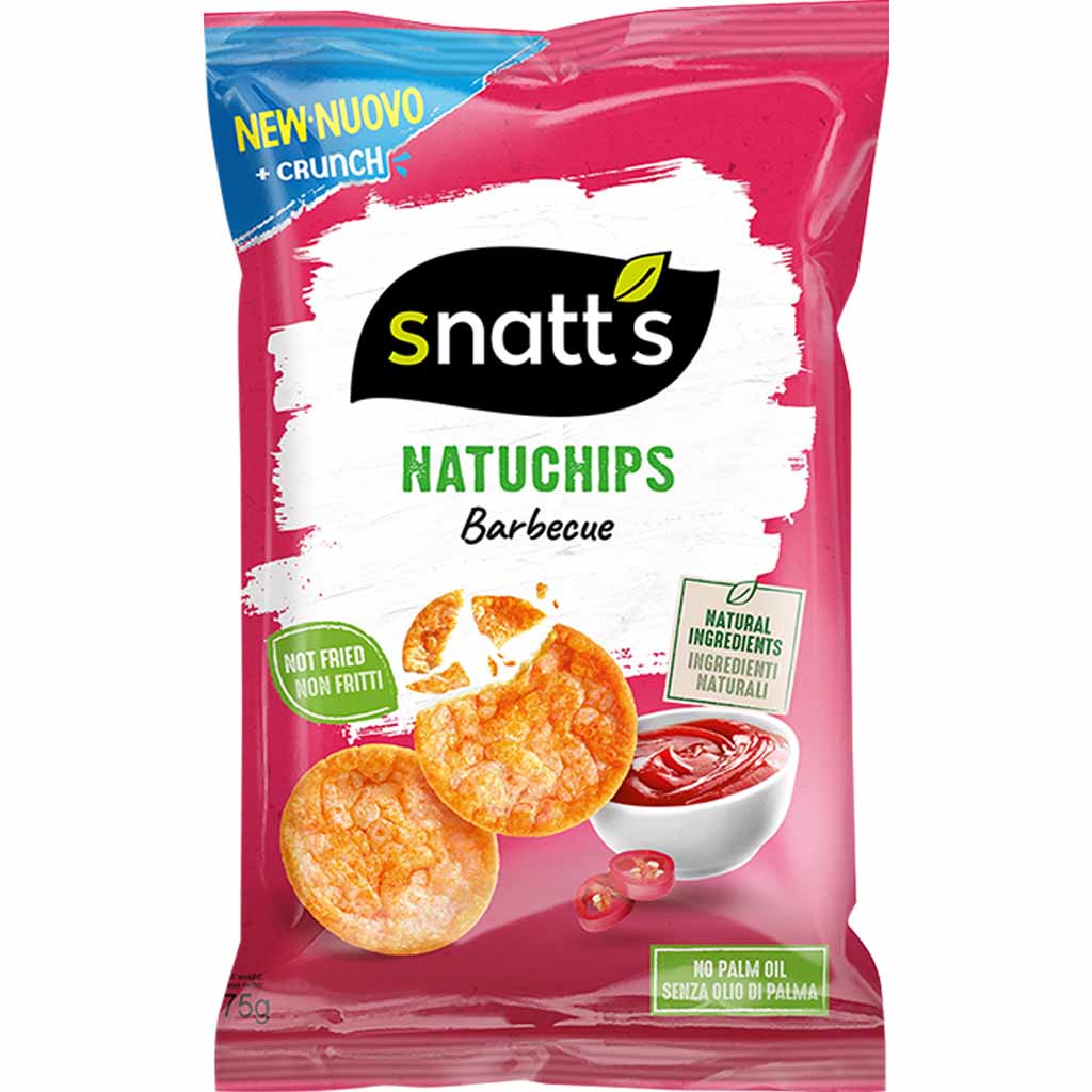 Snatts Natuchips Barbecue 75g MHD:26.4.25