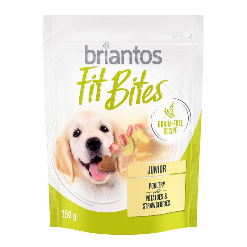 Briantos Bouchées Junior volaille, pommes de terre, fraises pour jeune chien