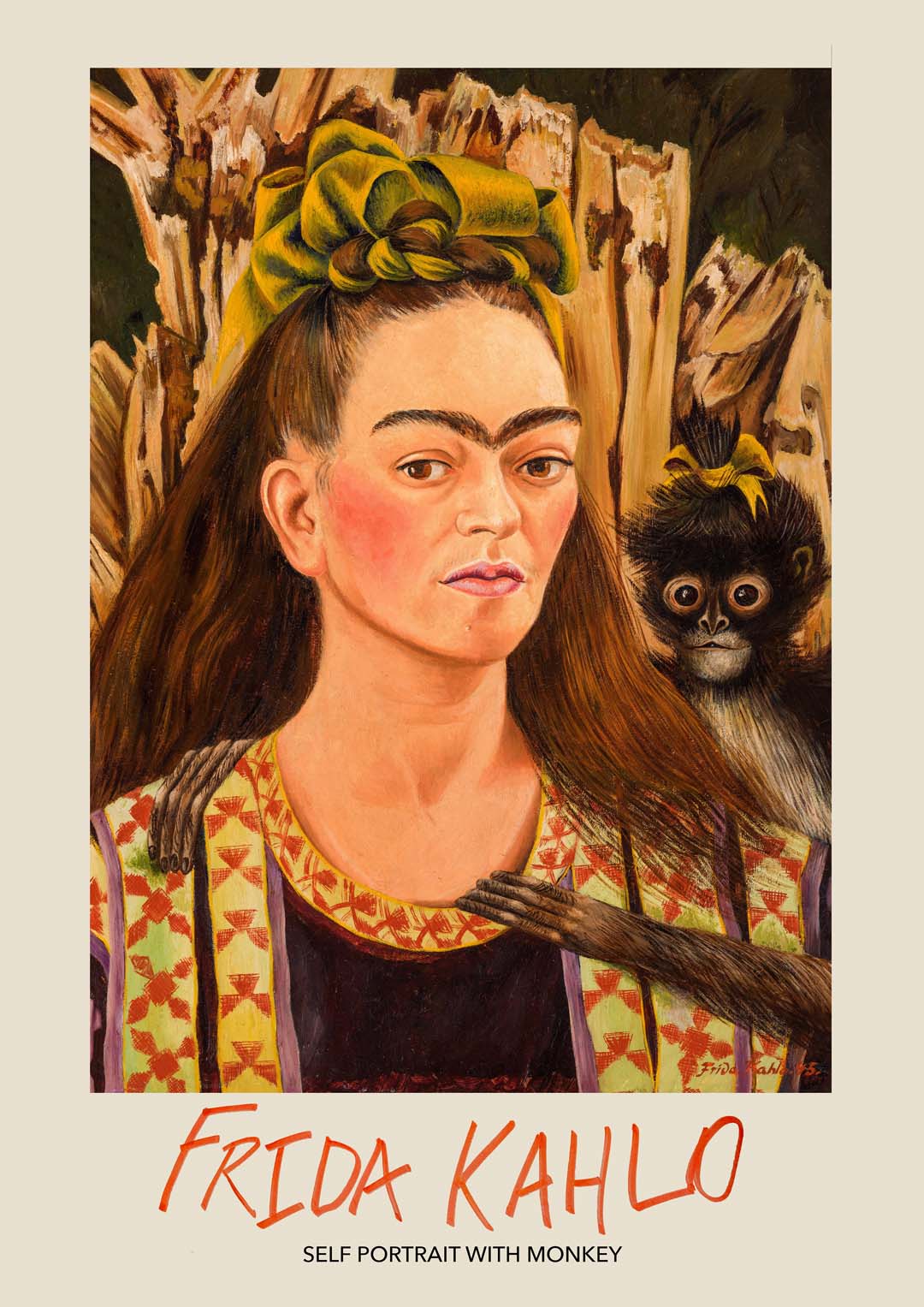 Selbstporträt mit Affe von Frida Kahlo Kunstausstellung