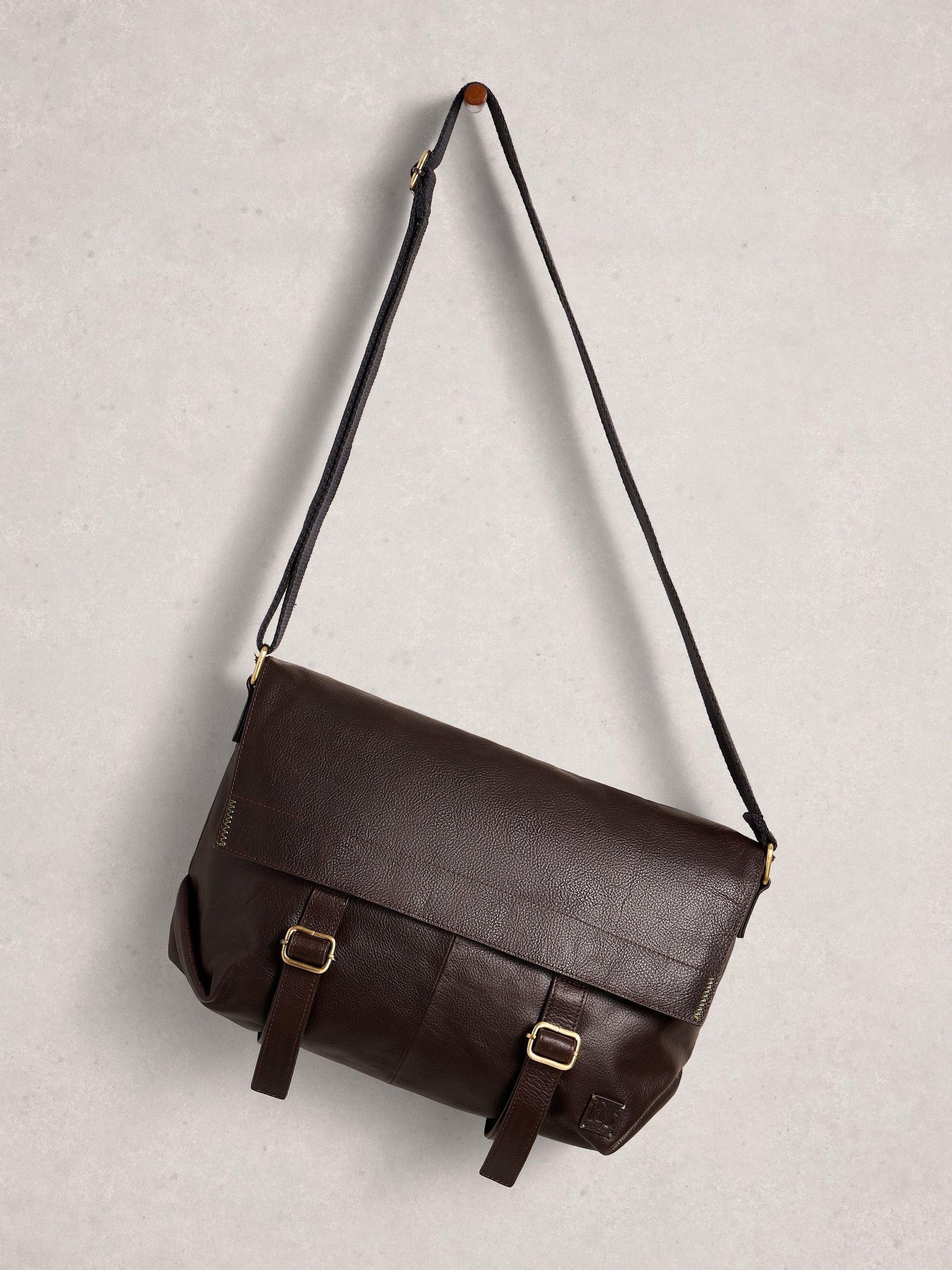 White Stuff Connor Leather Messenger Bag