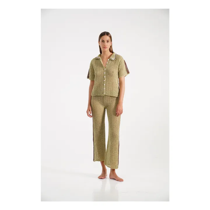She Made Me Pantalon Rahi Crochet | Vert kaki