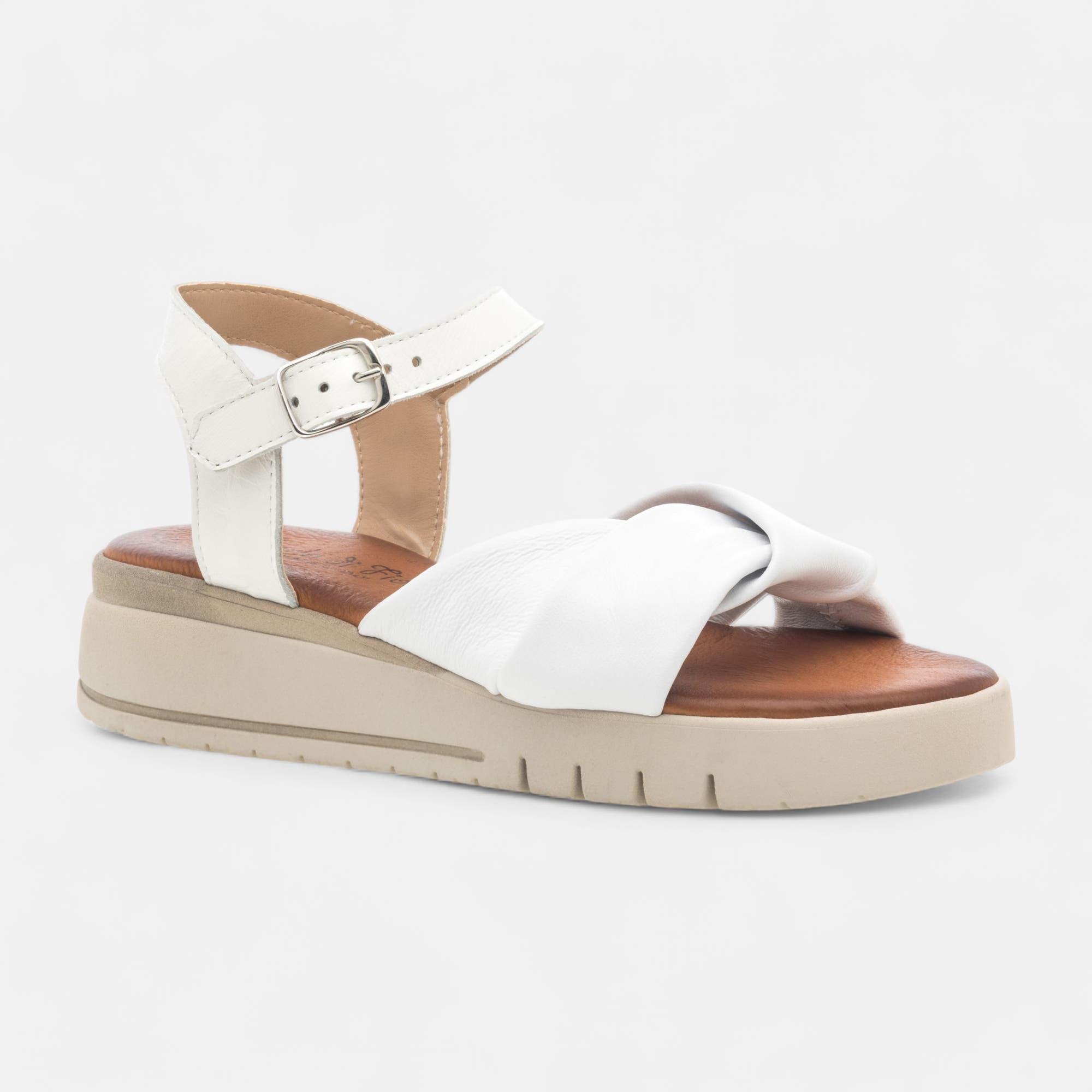 Sandales Femme en cuir blanc