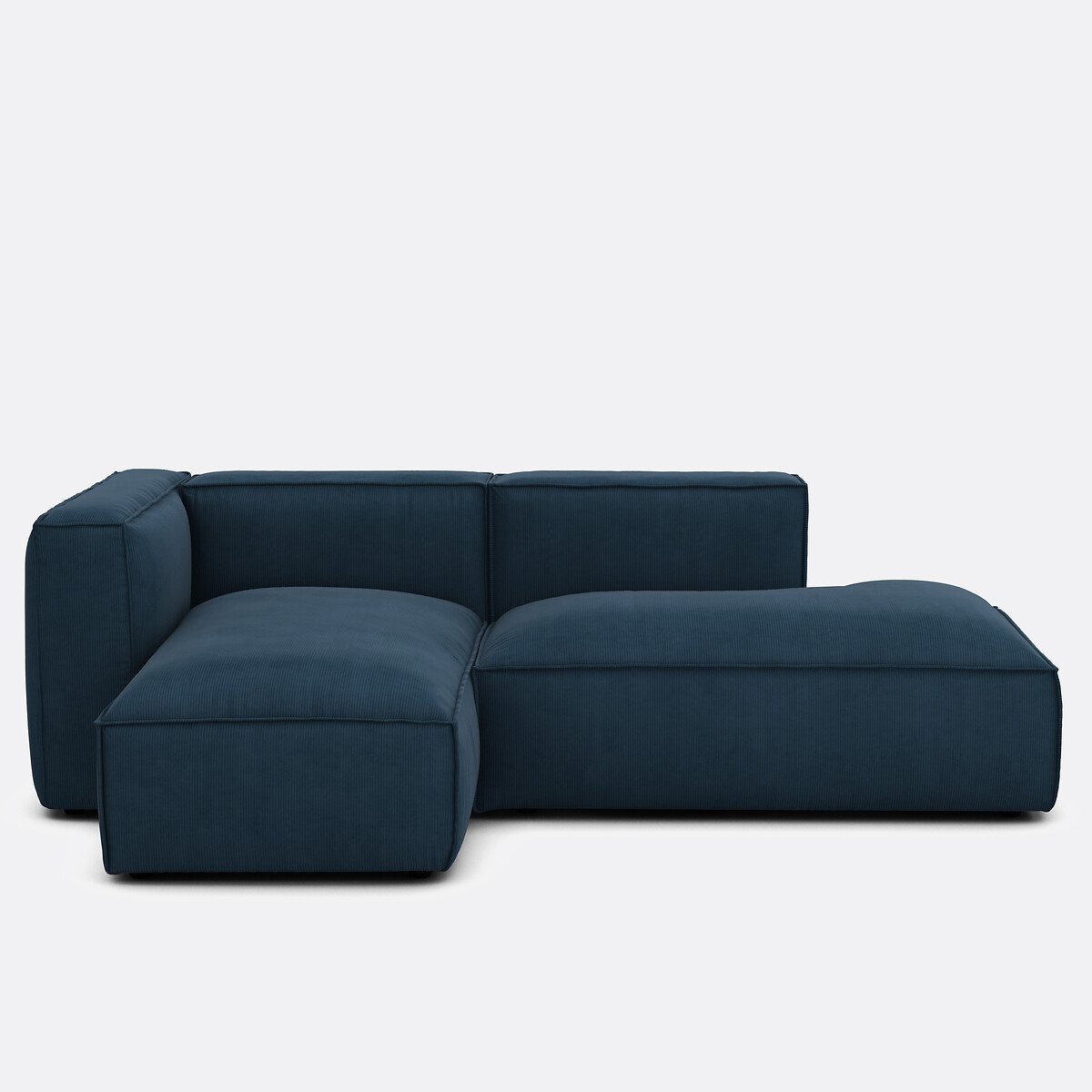 LA REDOUTE INTERIEURS<br>Sofá lounge, direito, veludo cotelê, Seven