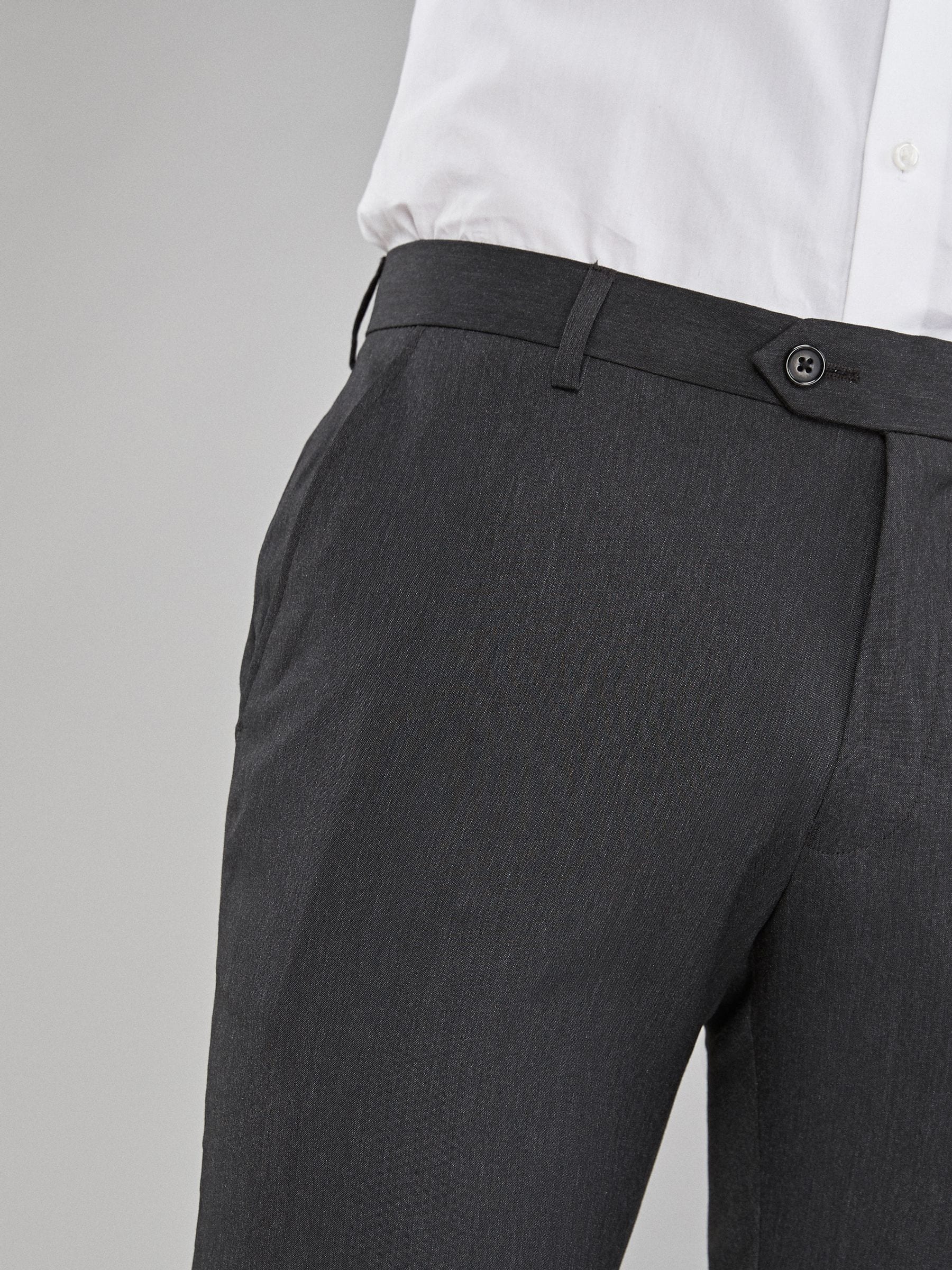 Antraciet - Strakke Pasvorm - Chique stretchy broek