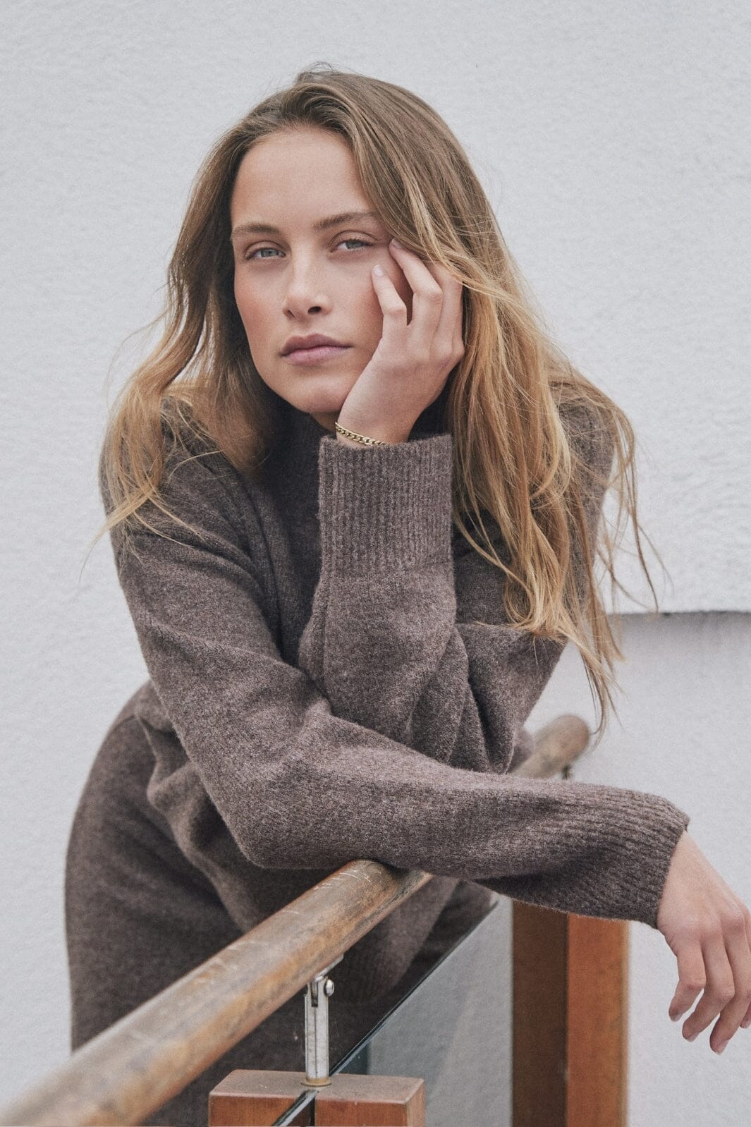 Neo Noir Paulina Knit Blouse brown melange