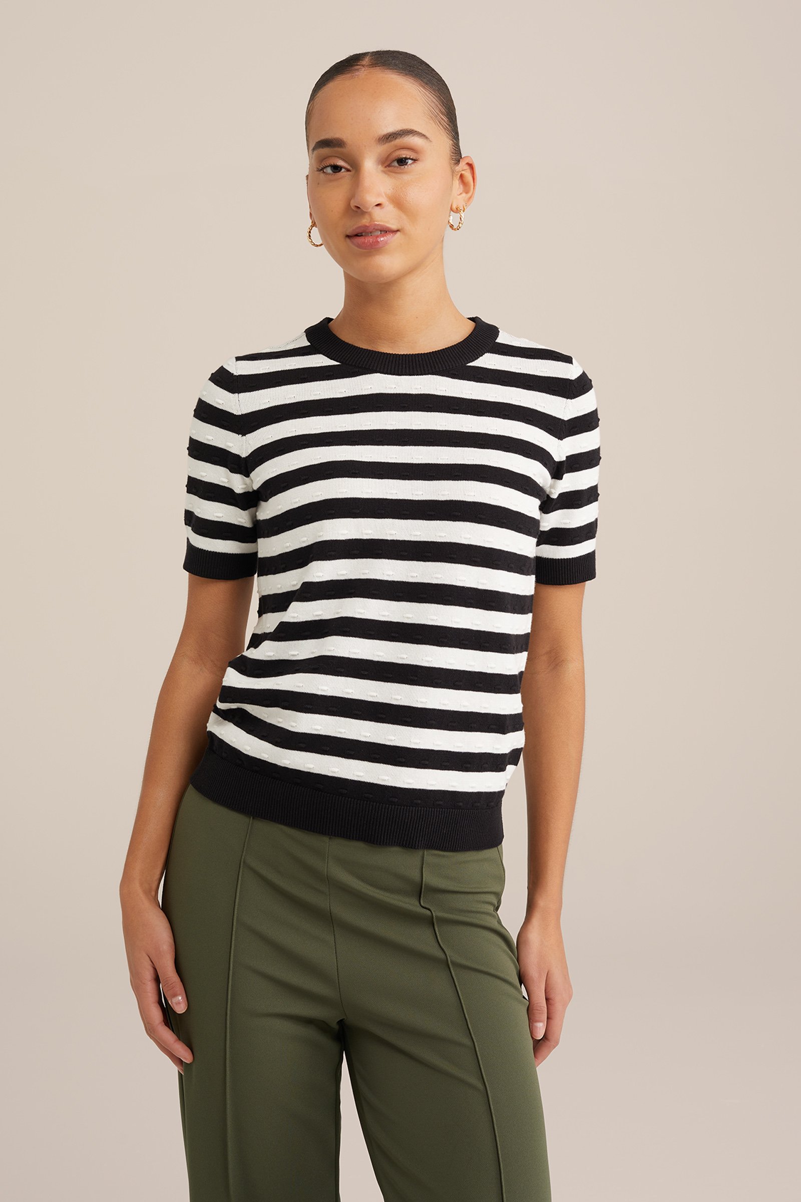 trui met dessin WE Fashion Zwart