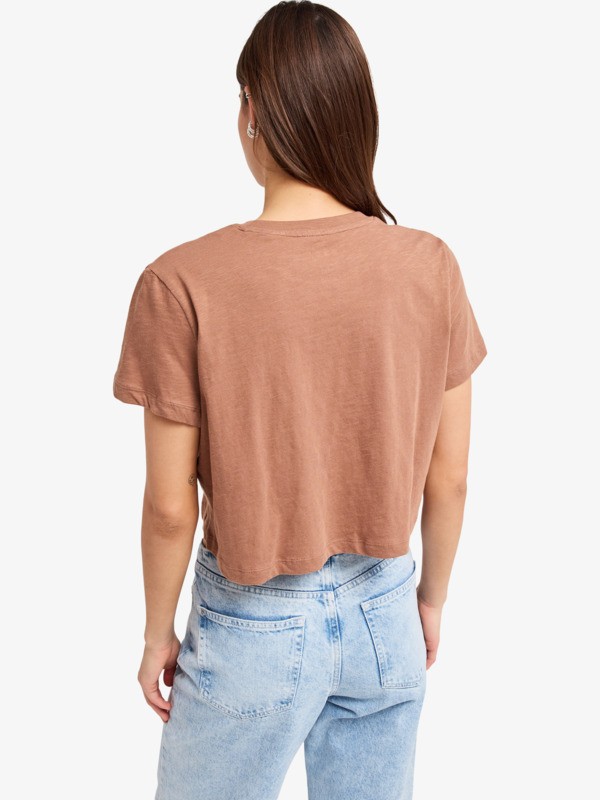 Endless Weekends T-Shirt à manches courtes Marron Femme