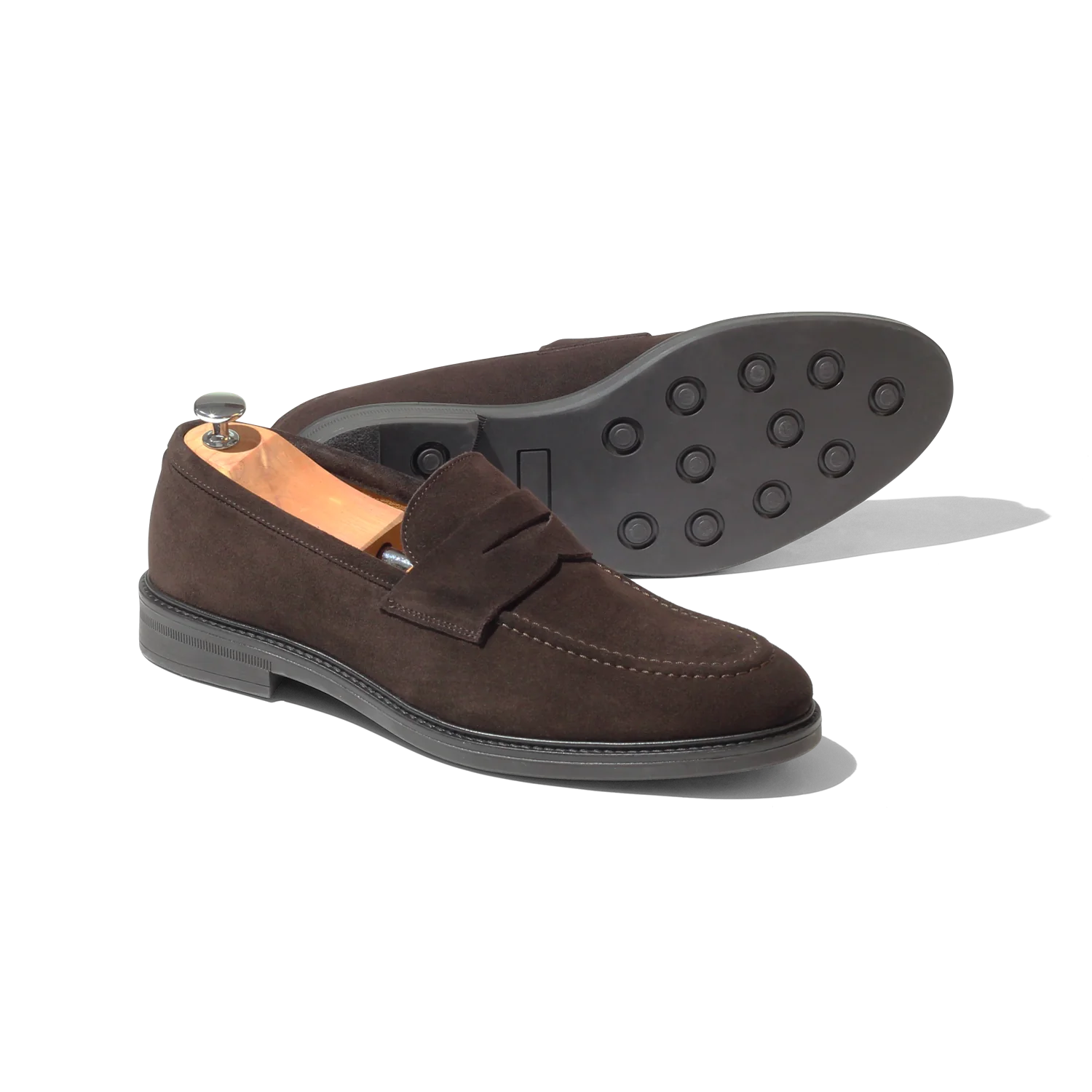 Mayo-Mocassin en Velours marron