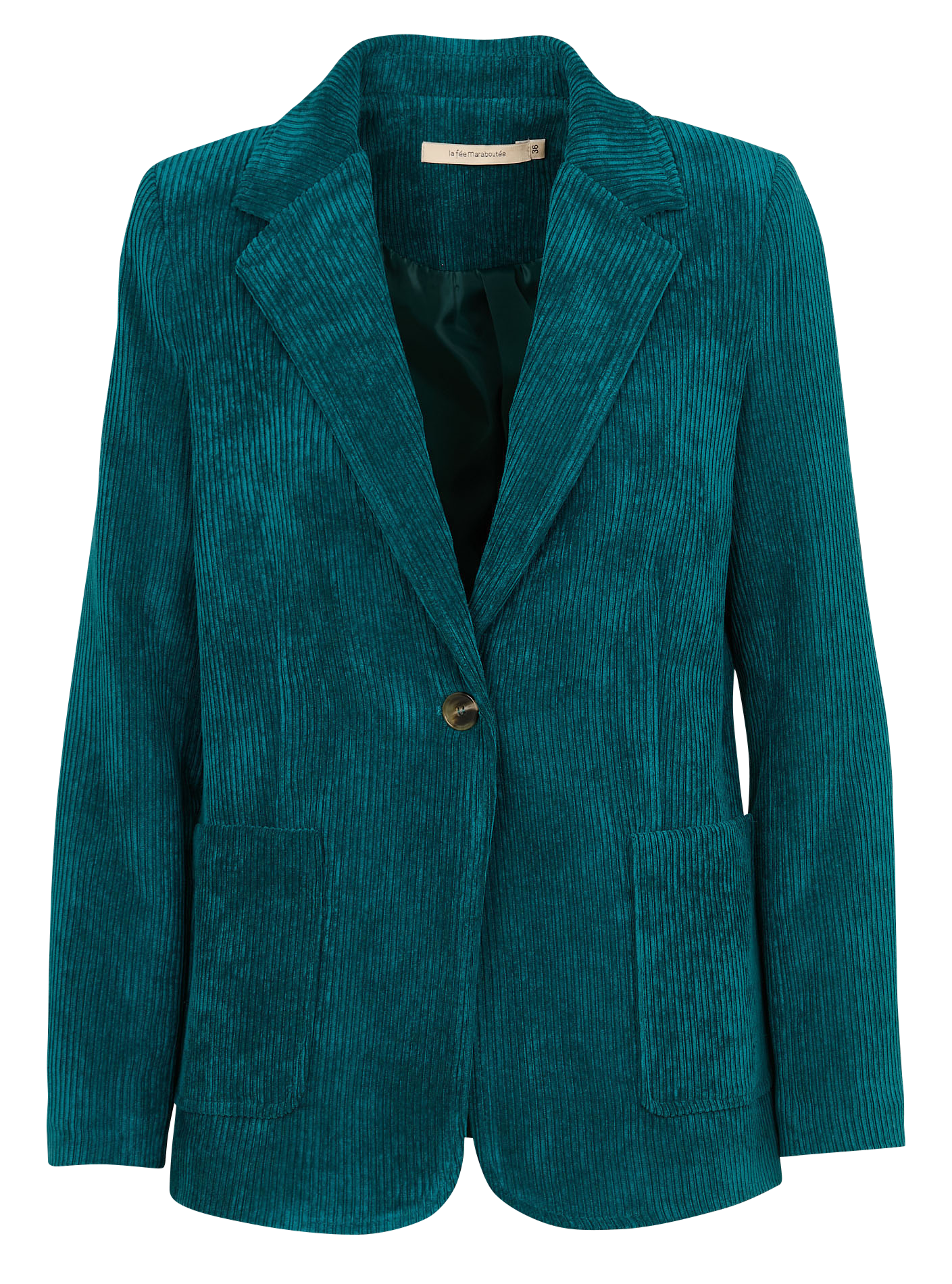 Veste de tailleur côtelé | Bleu