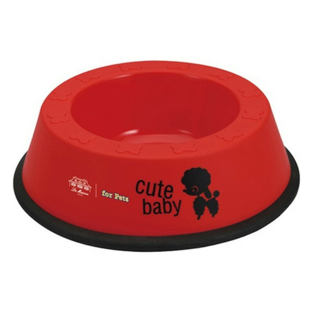 Mangeoir pour animaux s rouge plastique