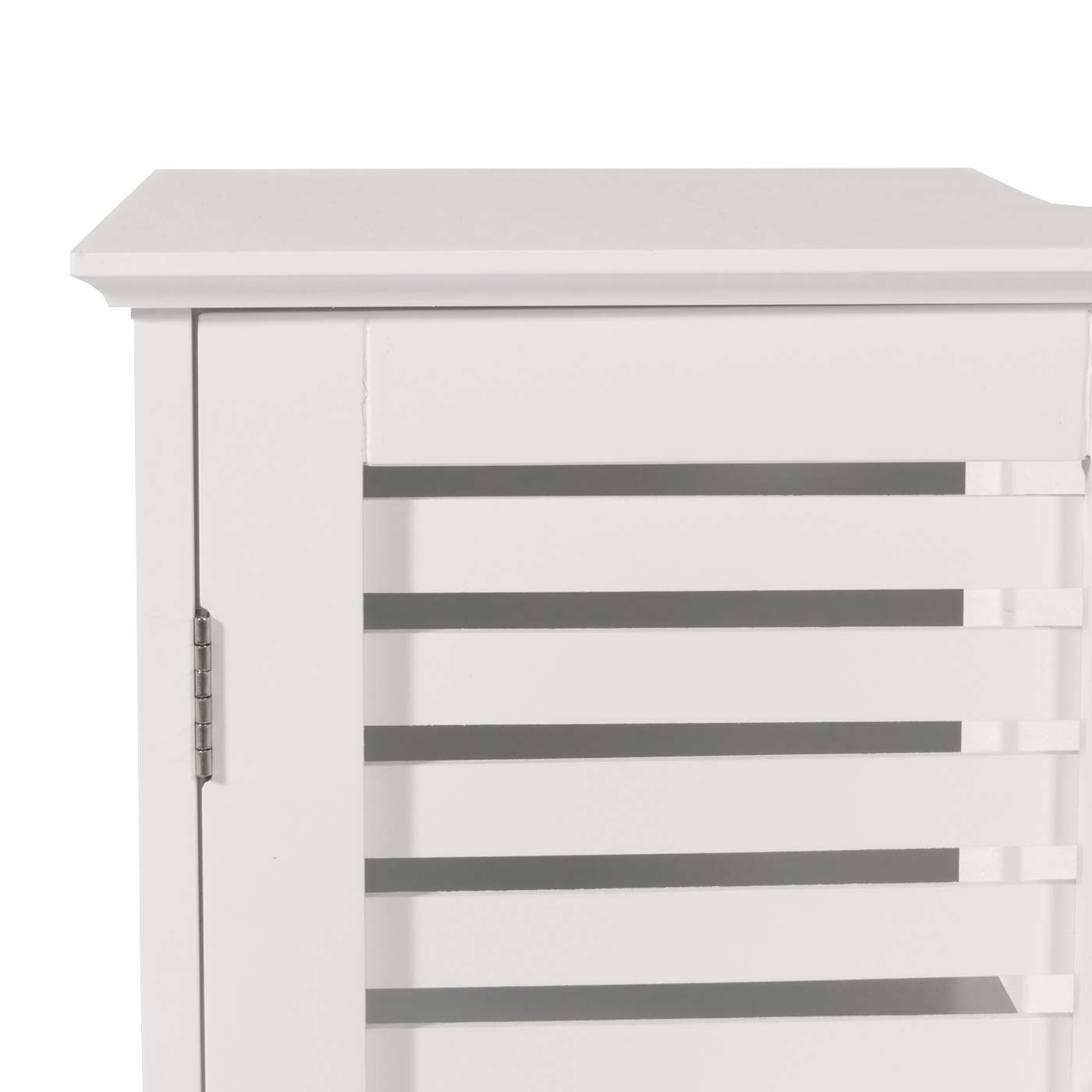 Waschbeckenunterschrank MCW-B41, Badezimmer Unterschrank Badschrank mit Staufach, Bambus MDF 60x60x30cm MVG ~ weiß