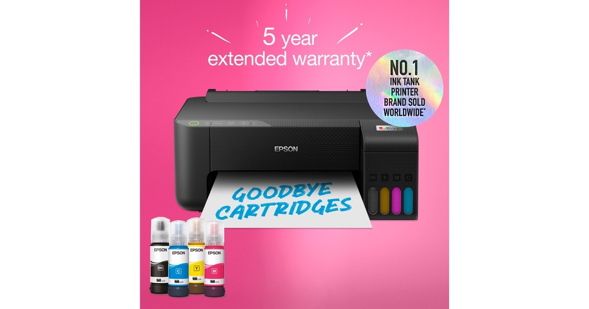 EpsonEcoTank ET-1810 A4 Wi-Fi-printer met inkttank inkjetprinter  (Zwart, Wi-Fi, inclusief tot 3 jaar inkt)