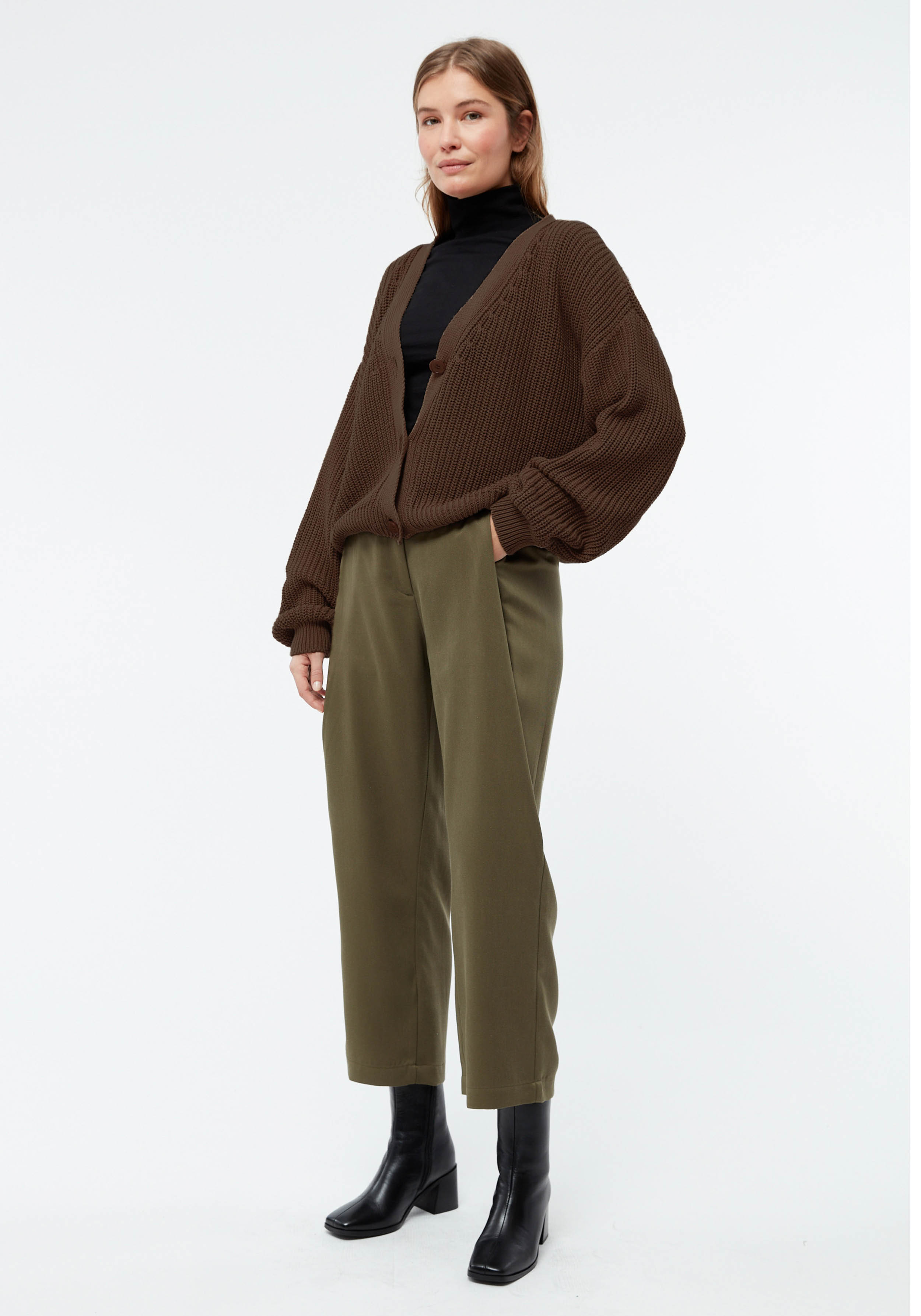 Givn Berlin Cardigan GBDesiree Coffee Brown