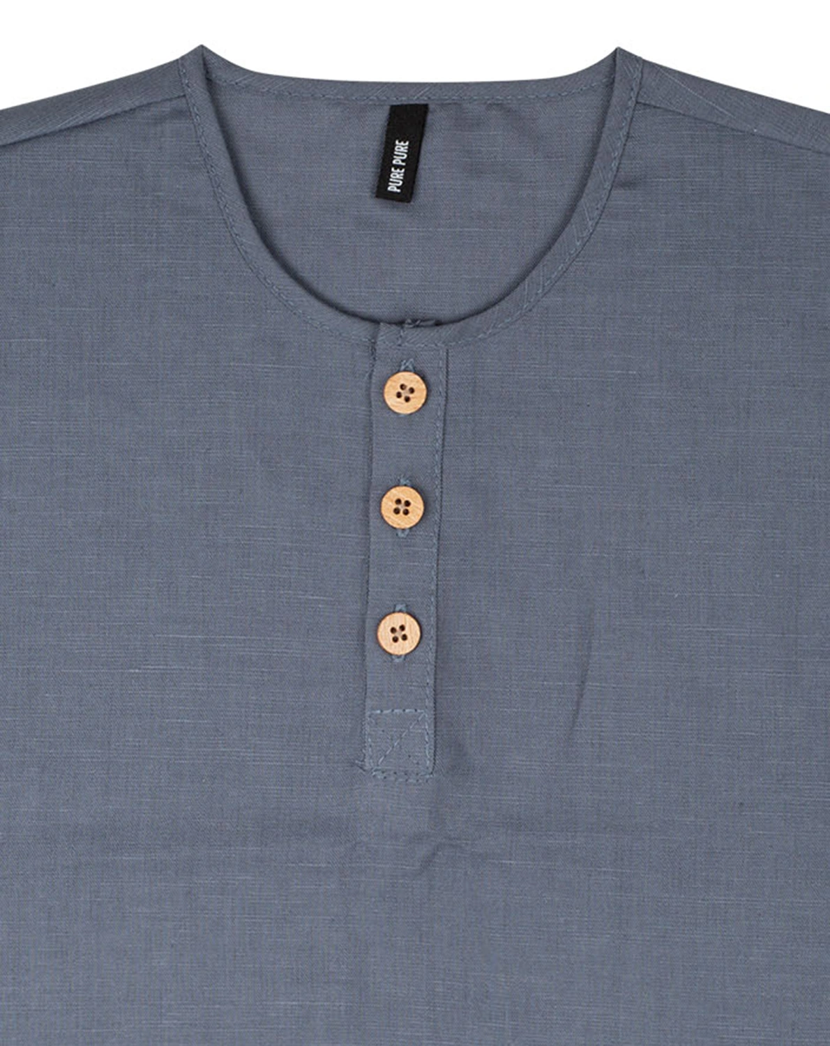 Hemd NATURE mit Leinen in jeansblau