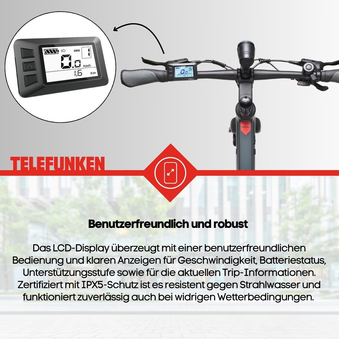 TELEFUNKEN UH210 E-Urban-Bike Herren 28