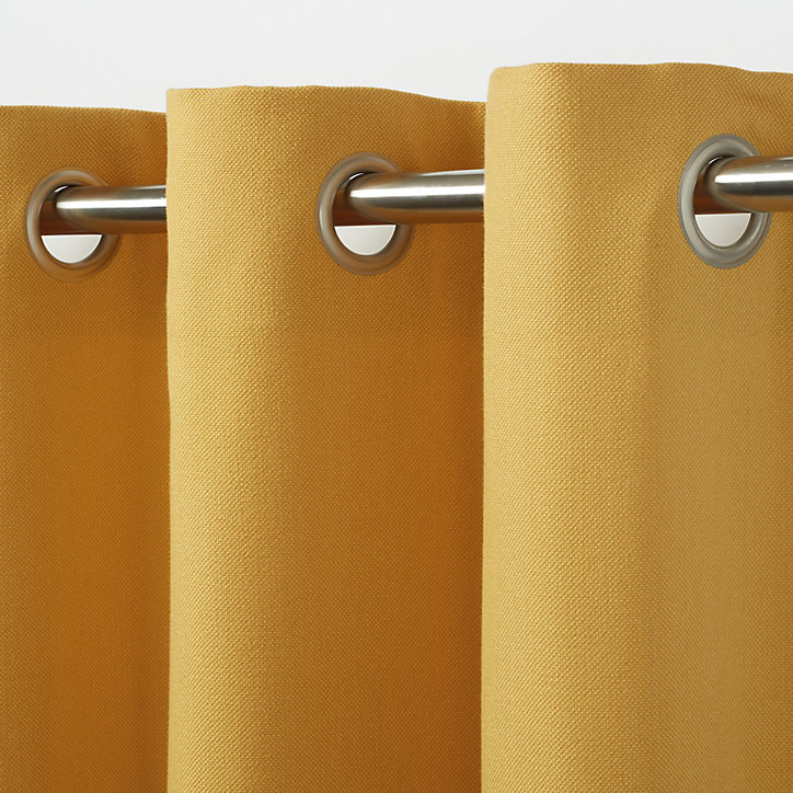 Rideau GoodHome Taowa jaune l.140 x H.260 cm